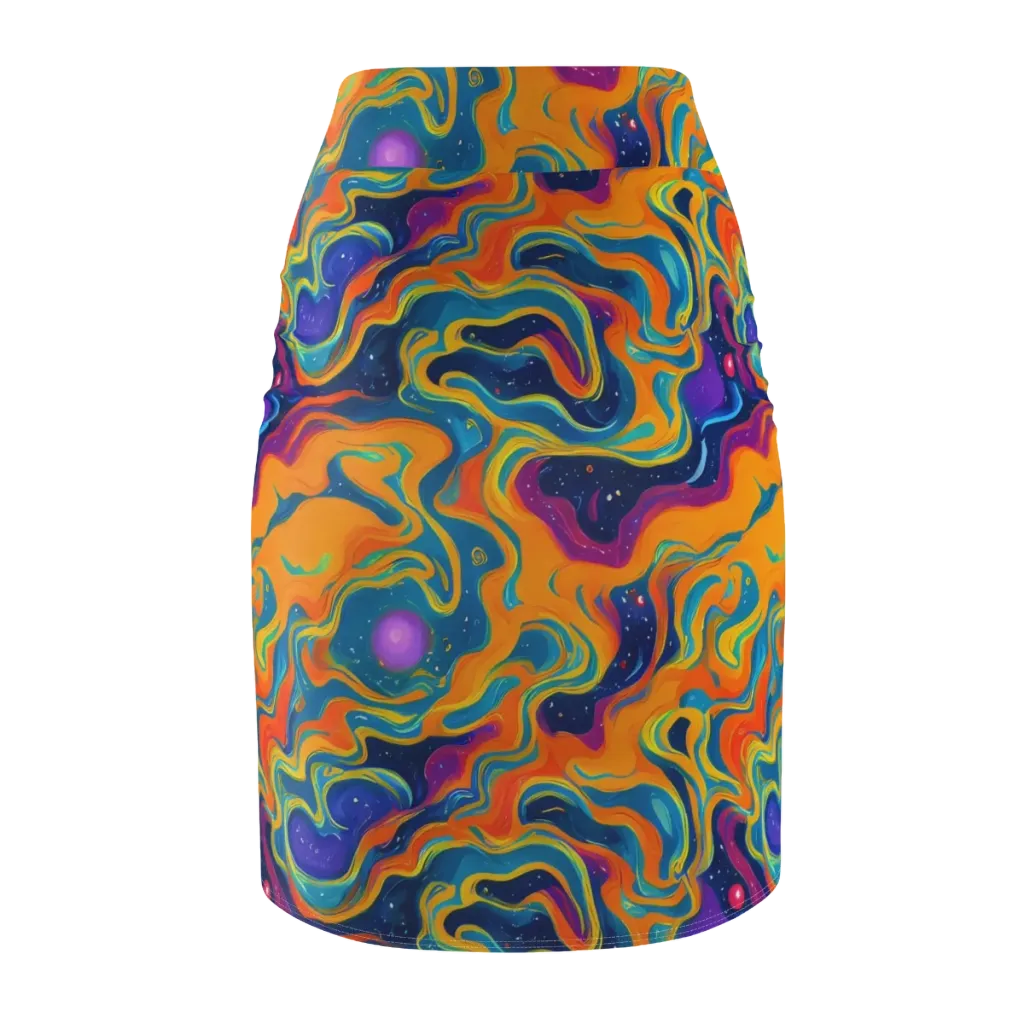Firefly Galaxy on Pencil Skirt — Back