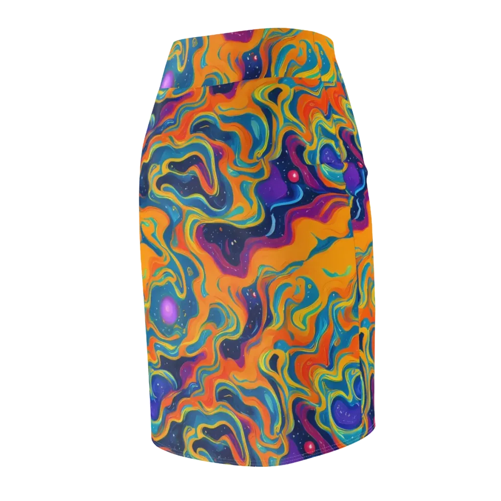 Firefly Galaxy on Pencil Skirt — Back Side
