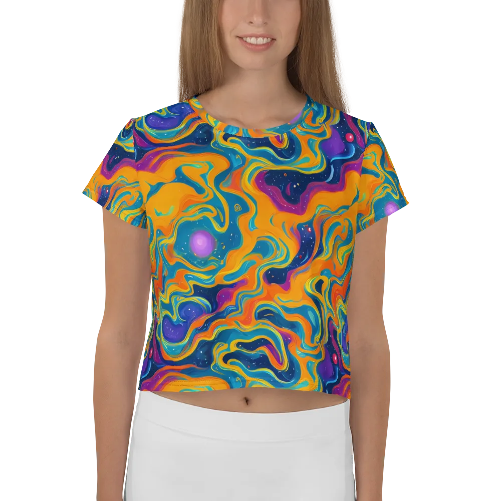 Firefly Galaxy on Crop Tee — Front