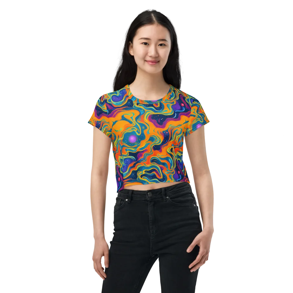 Firefly Galaxy on Crop Tee — Front