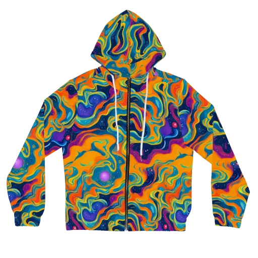 Firefly Galaxy on a Women's Full-Zip Hoodie
