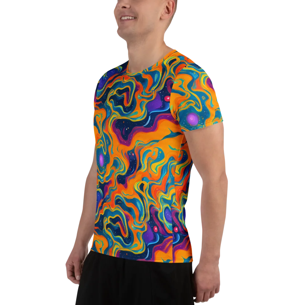Firefly Galaxy on Men's Athletic T-Shirt — Left