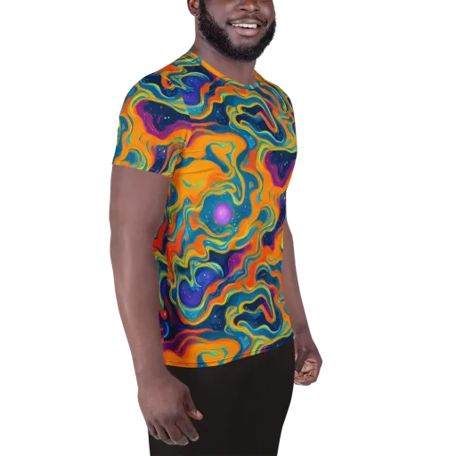 Firefly Galaxy on a Men's Athletic T-Shirt