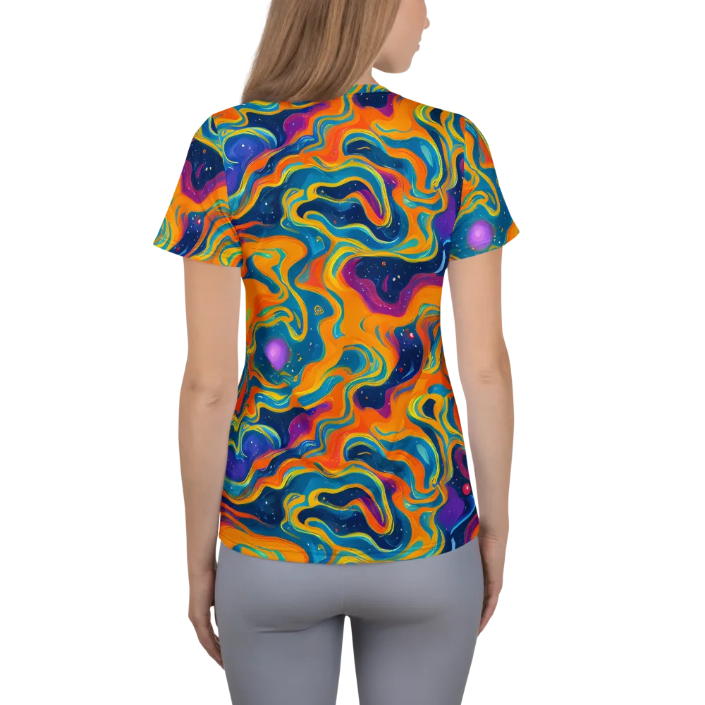 Firefly Galaxy on Women's Athletic T-Shirt — Back