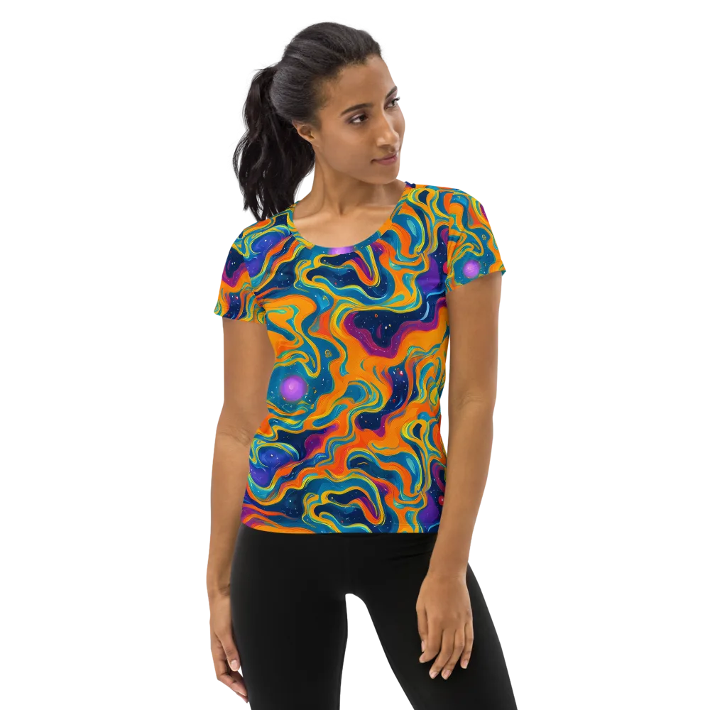 Firefly Galaxy on Women's Athletic T-Shirt — Front