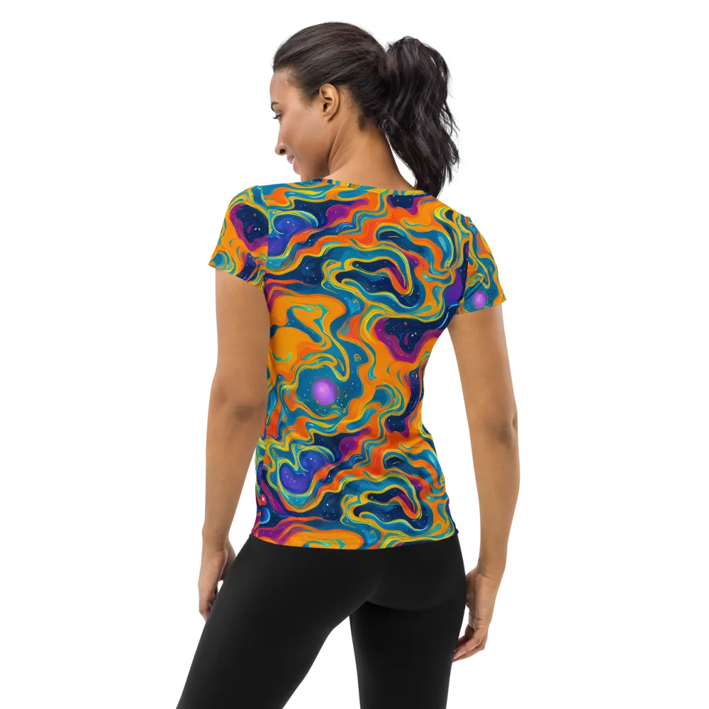 Firefly Galaxy on Women's Athletic T-Shirt — Back