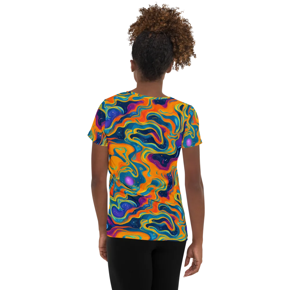Firefly Galaxy on Women's Athletic T-Shirt — Back