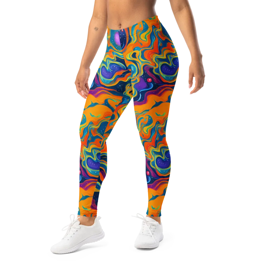 Firefly Galaxy on Leggings — Left Front