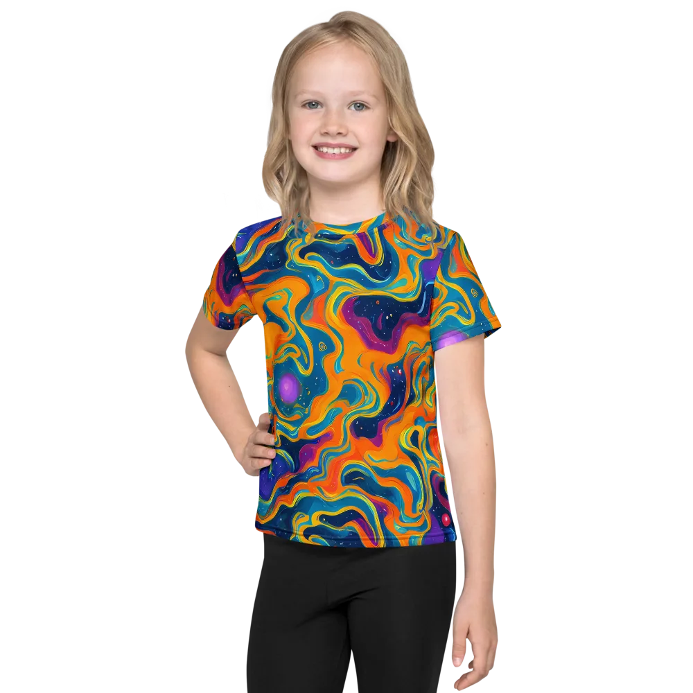 Firefly Galaxy on Kids Crew Neck T-Shirt — Front