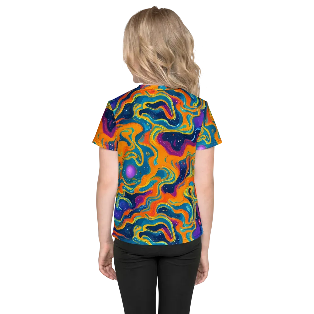 Firefly Galaxy on Kids Crew Neck T-Shirt — Back