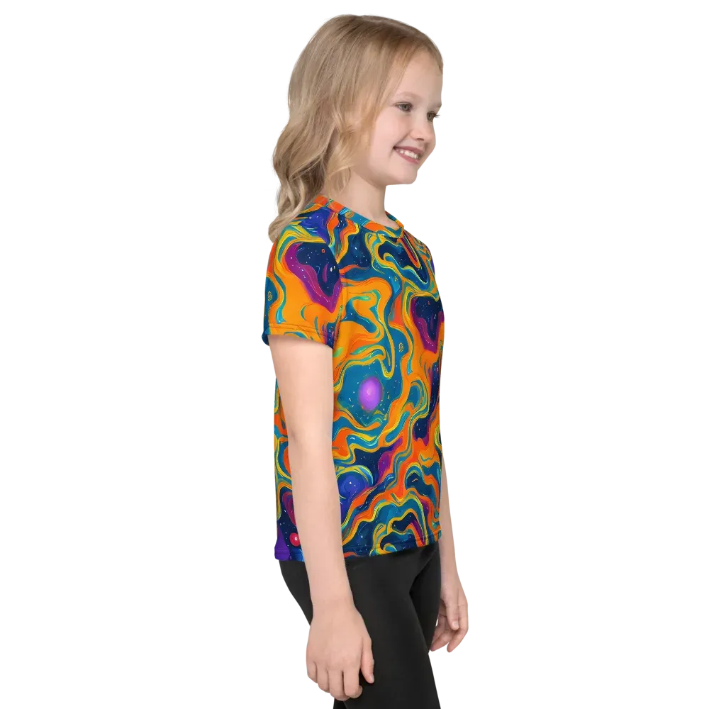 Firefly Galaxy on Kids Crew Neck T-Shirt — Right