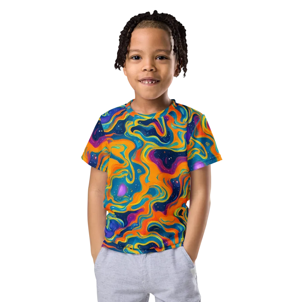 Firefly Galaxy on Kids Crew Neck T-Shirt — Front