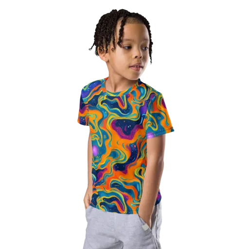 Firefly Galaxy on a Kids Crew Neck T-Shirt