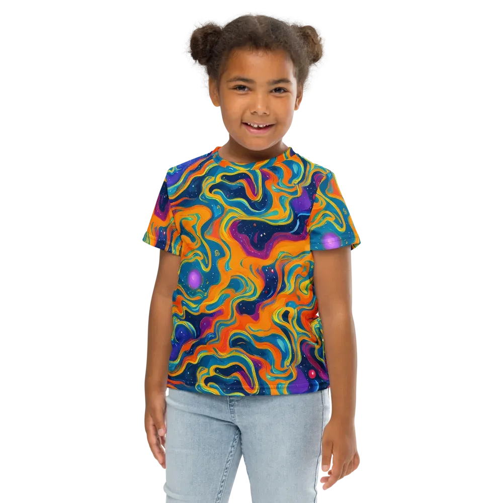 Firefly Galaxy on Kids Crew Neck T-Shirt — Front