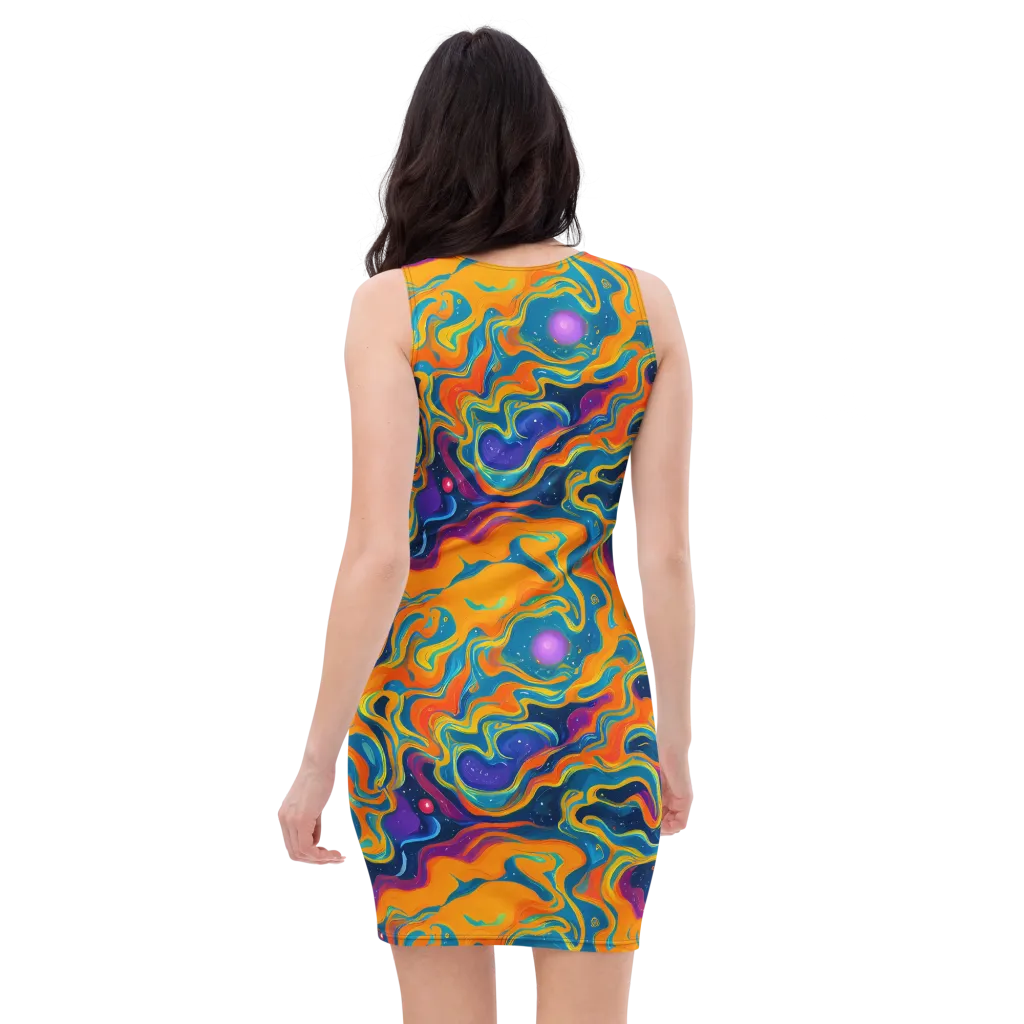 Firefly Galaxy on Bodycon Dress — Back