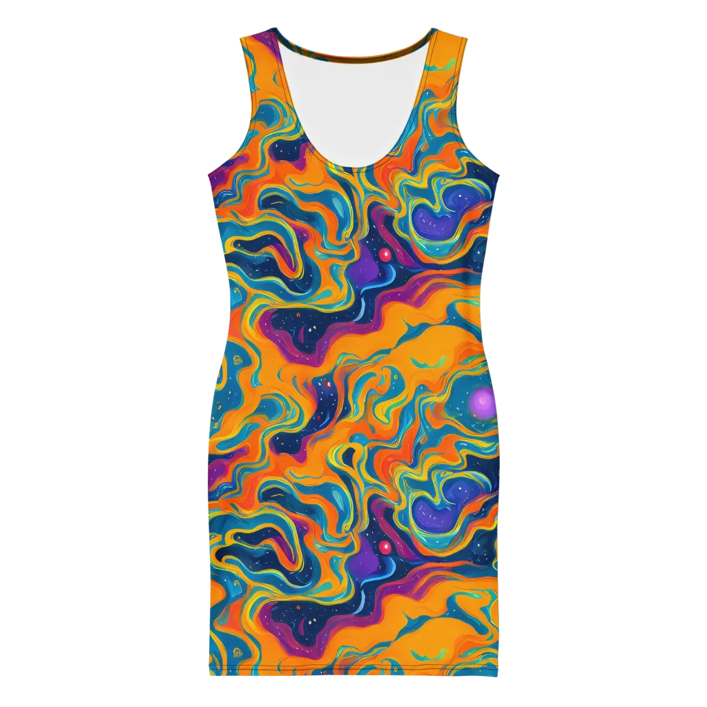 Firefly Galaxy on Bodycon Dress — Front
