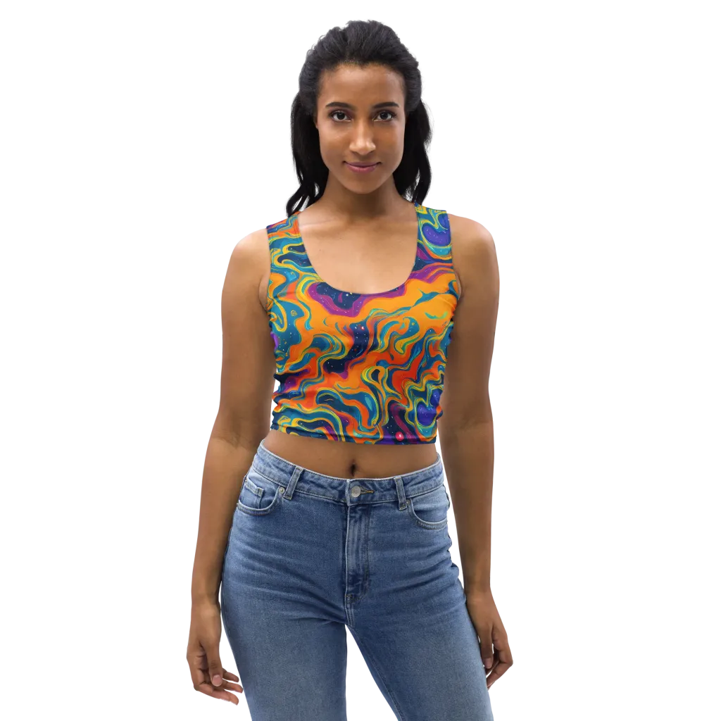 Firefly Galaxy on Crop Top — Front