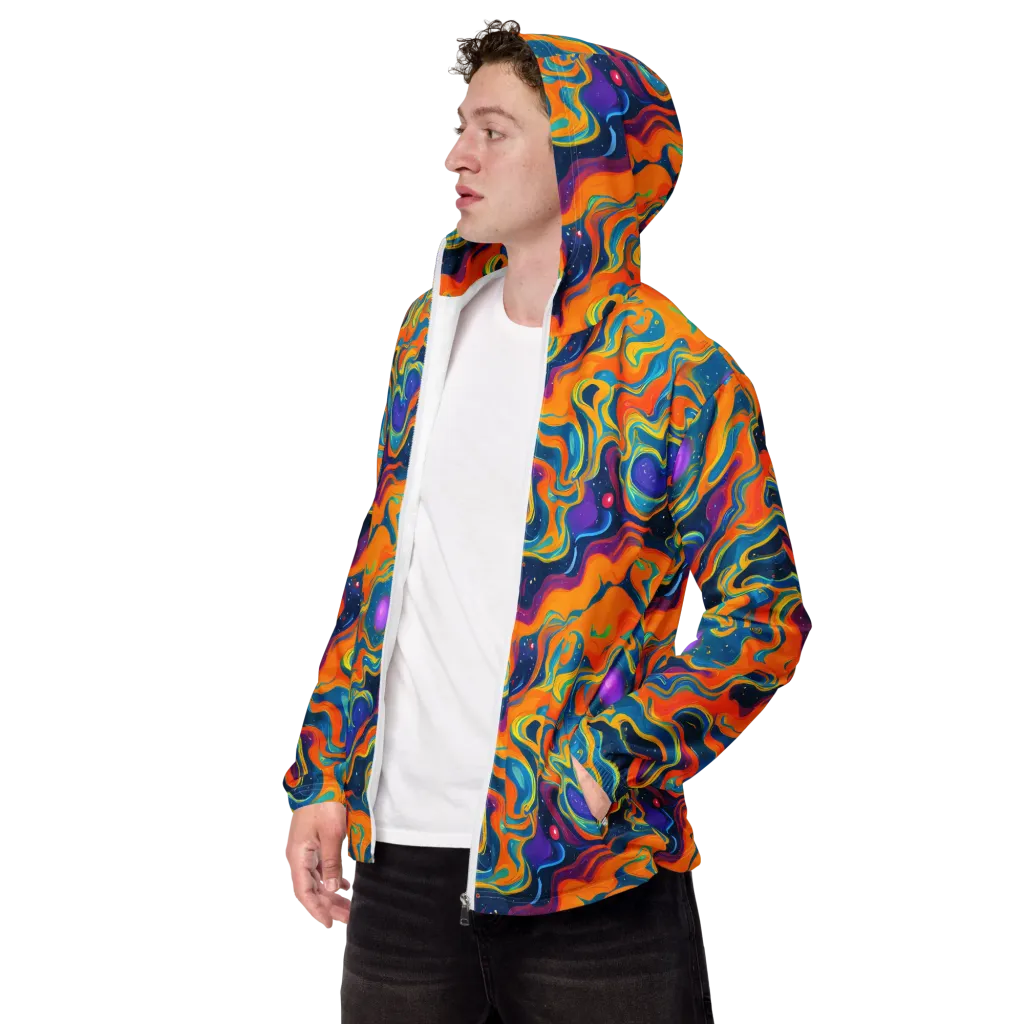 Firefly Galaxy on Men's Windbreaker — Left Front