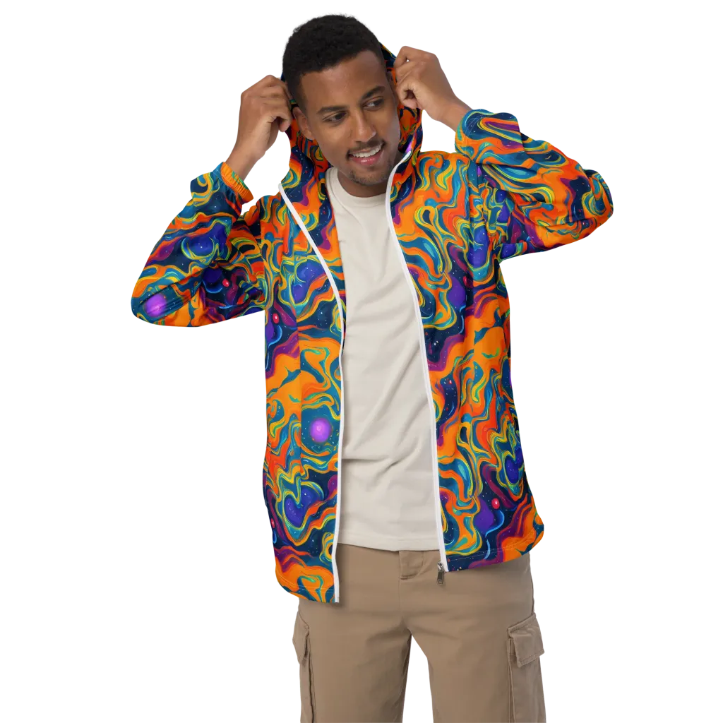 Firefly Galaxy on Men's Windbreaker — Front
