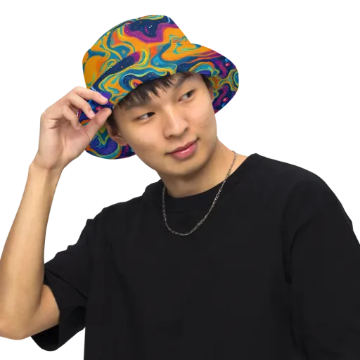 Firefly Galaxy on a Reversible Bucket Hat