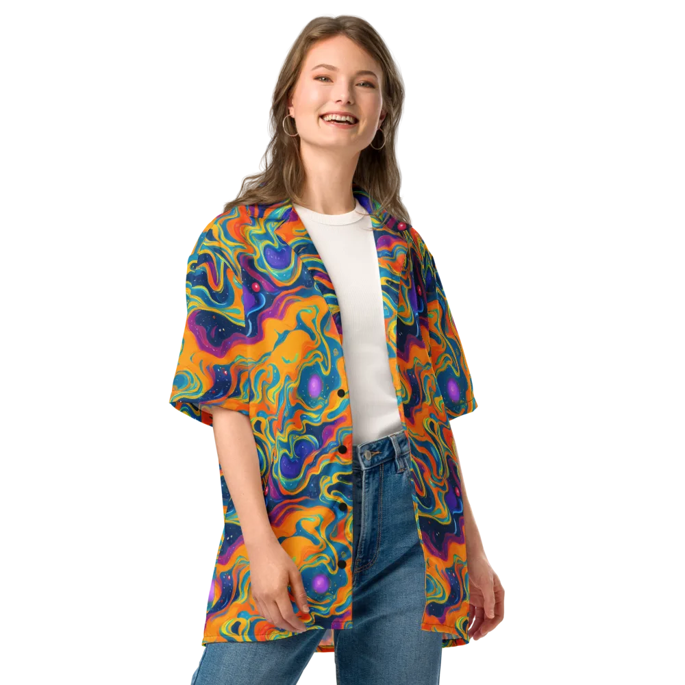 Firefly Galaxy on Button Shirt — Front