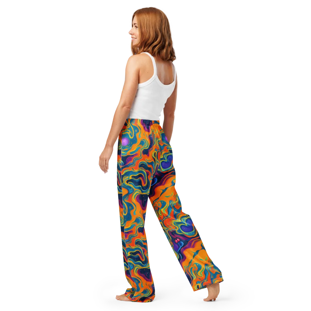Firefly Galaxy on Women's Pajama Pants — Back
