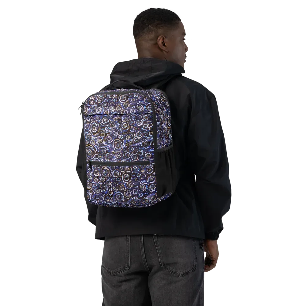 Midnight Spirals on Utility Backpack — Back