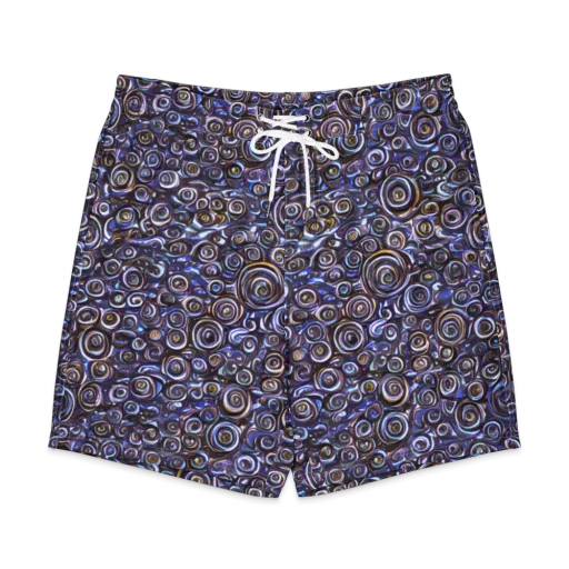 Midnight Spirals on a Men's Board Shorts