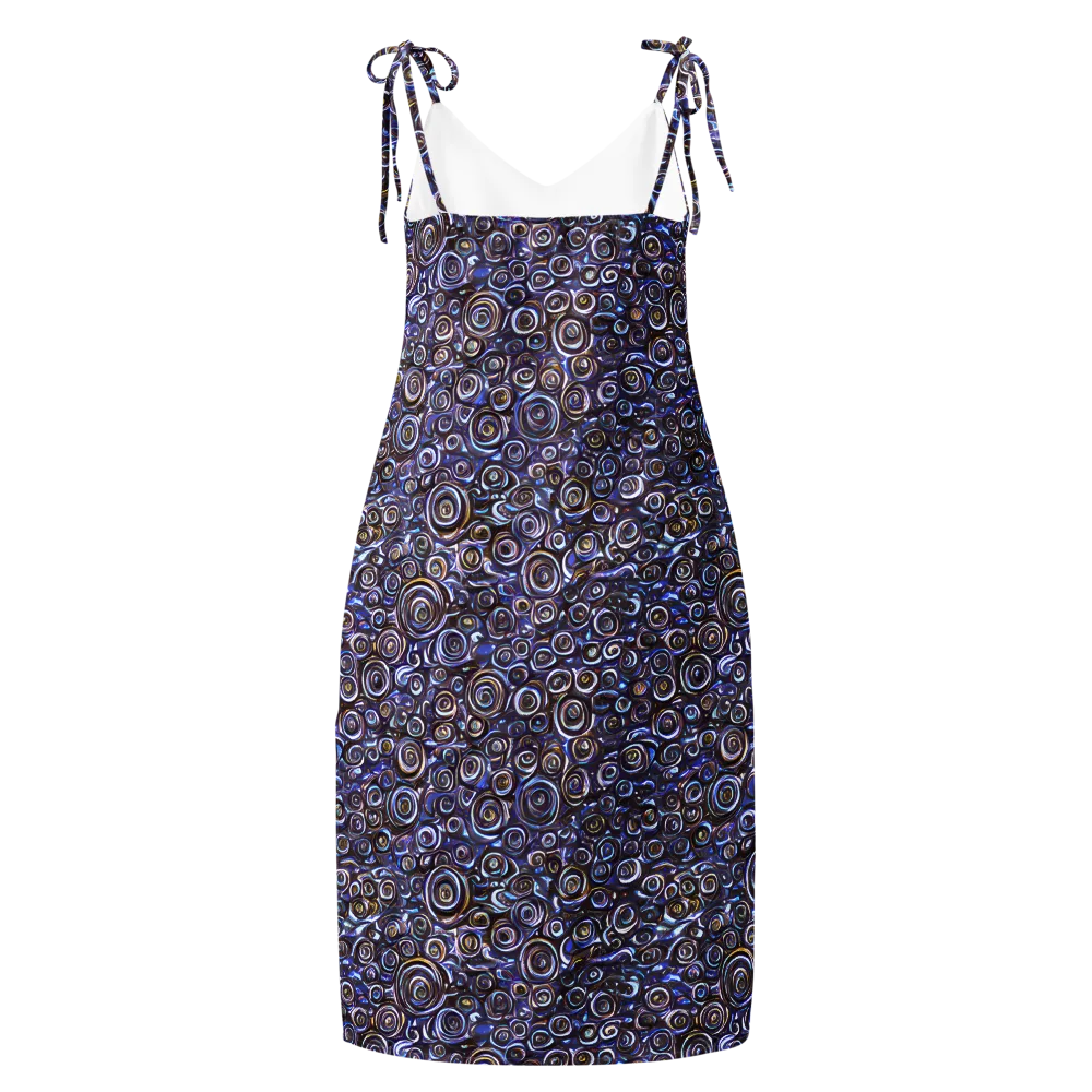 Midnight Spirals on Slip Dress — Back