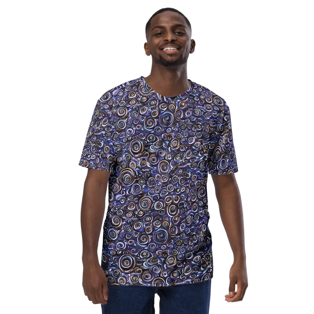Midnight Spirals on Men's Crew Neck T-Shirt — Front