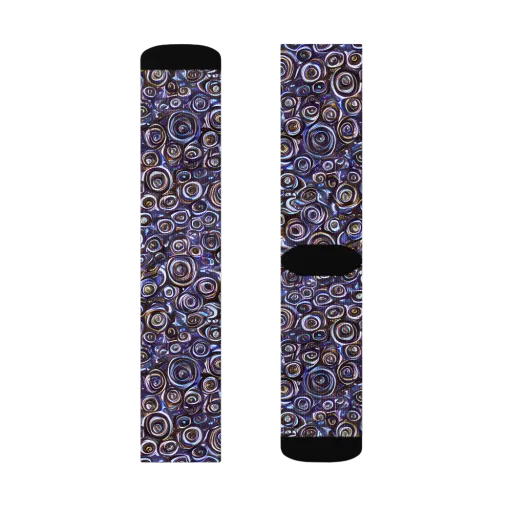 Midnight Spirals on a Socks