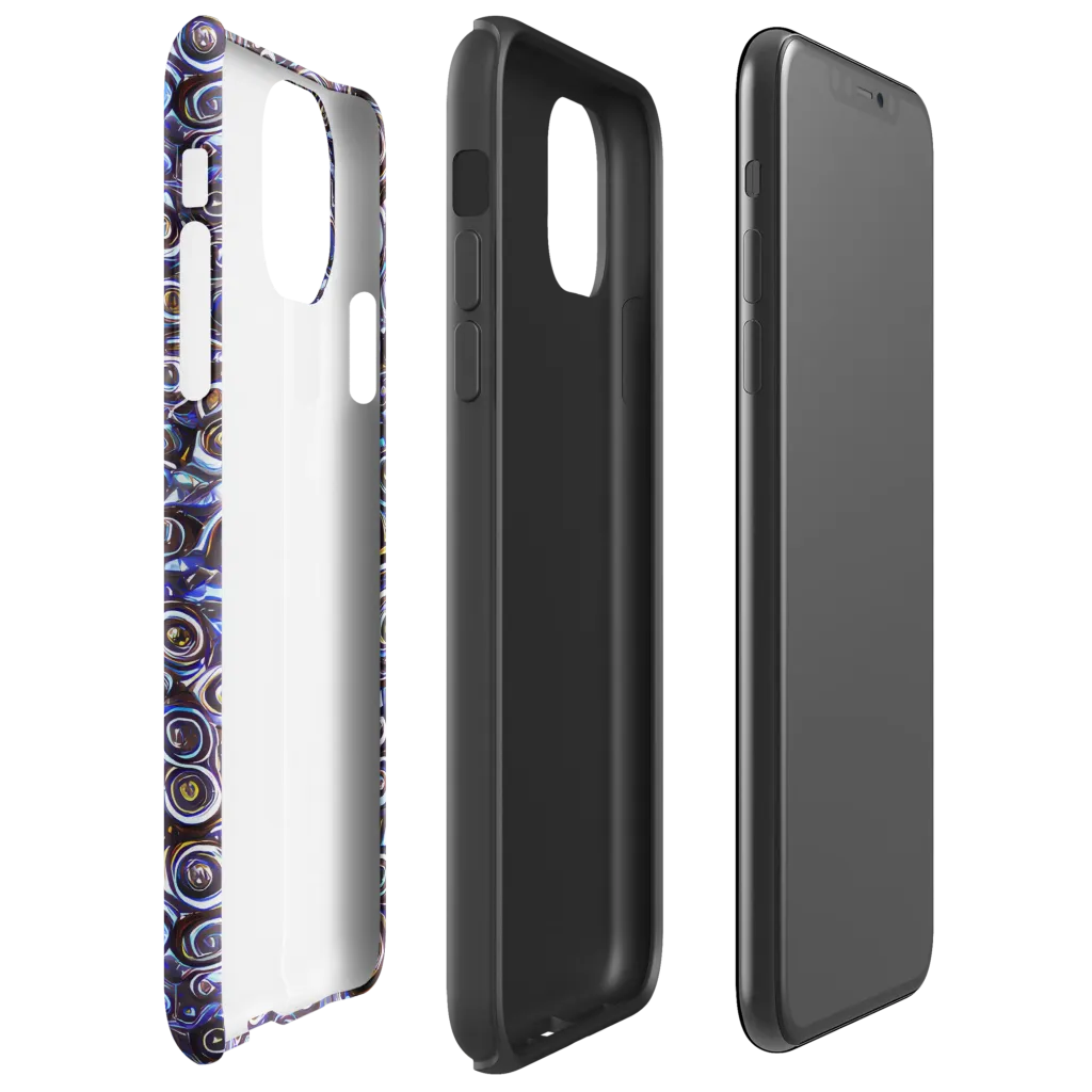 Midnight Spirals on Tough Case for iPhone® — Right
