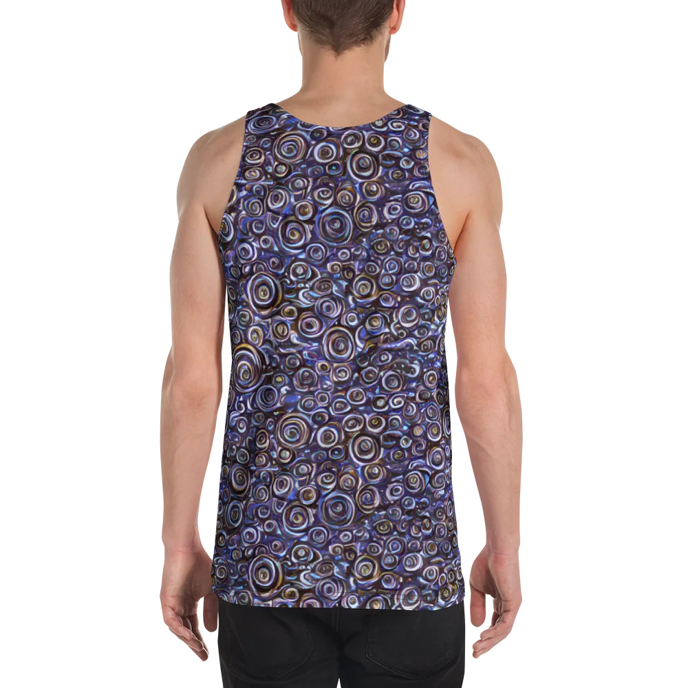 Midnight Spirals on Men's Tank Top — Back