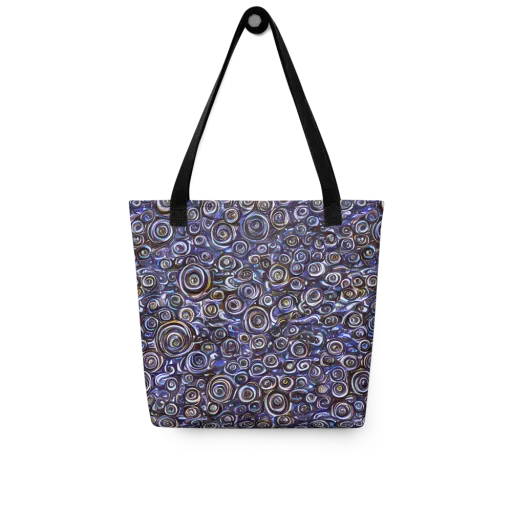 Midnight Spirals on a Tote Bag