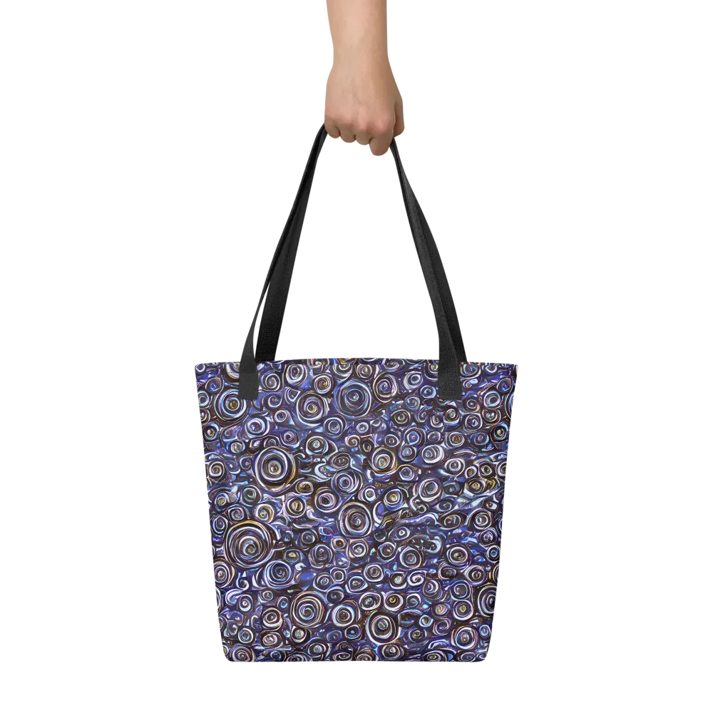 Midnight Spirals on Tote Bag — Front
