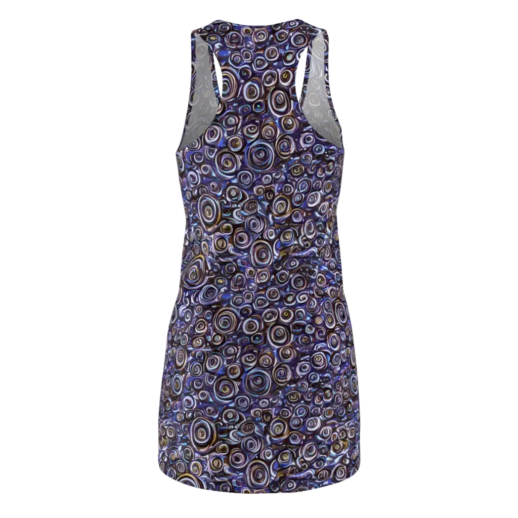 Midnight Spirals on Racerback Dress — Back