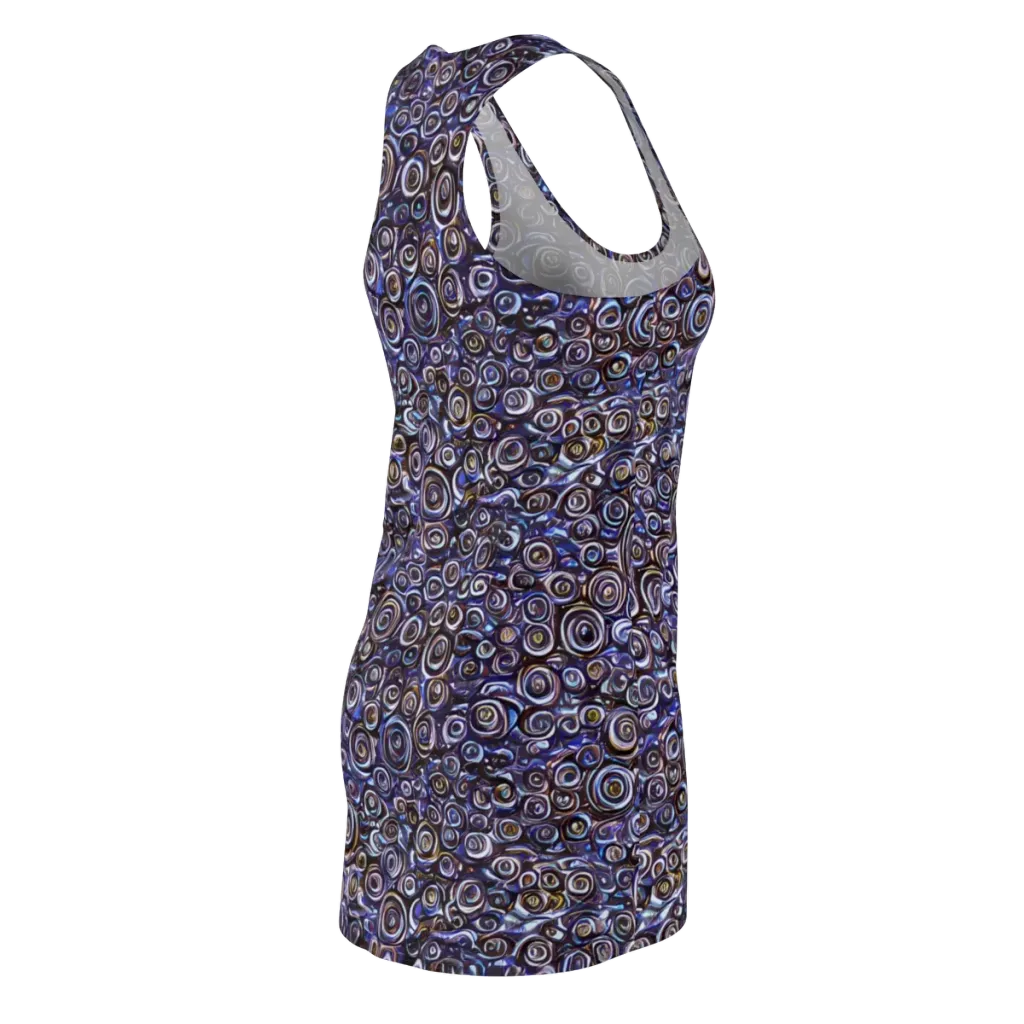 Midnight Spirals on Racerback Dress — Back Side