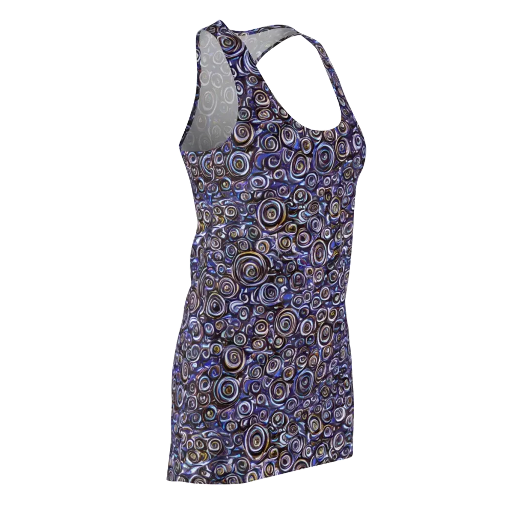 Midnight Spirals on Racerback Dress — Front Side