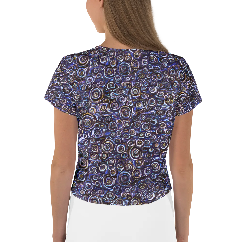 Midnight Spirals on Crop Tee — Back
