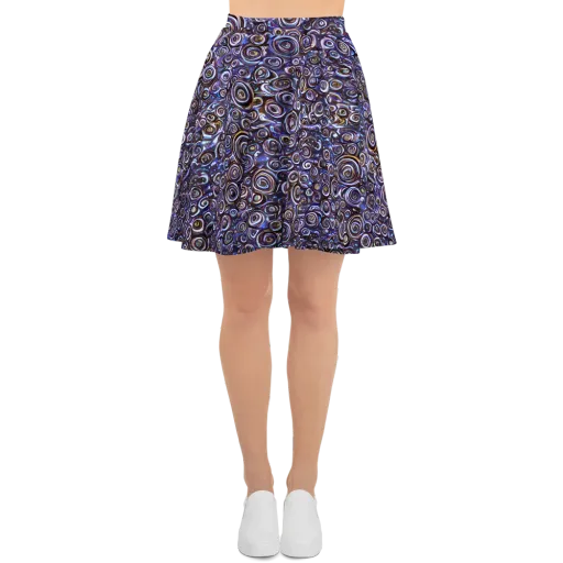 Midnight Spirals on a Skater Skirt