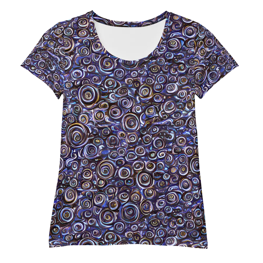 Midnight Spirals on Women's Athletic T-Shirt — Front