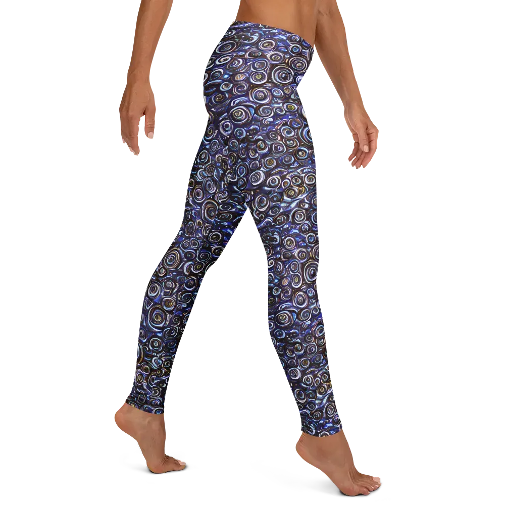 Midnight Spirals on Leggings — Right