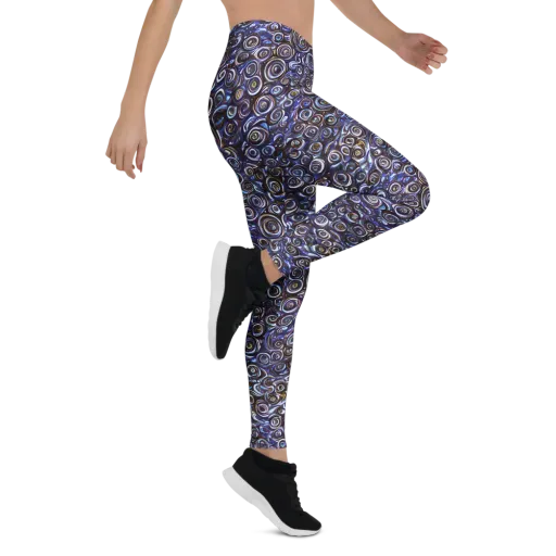 Midnight Spirals on a Leggings