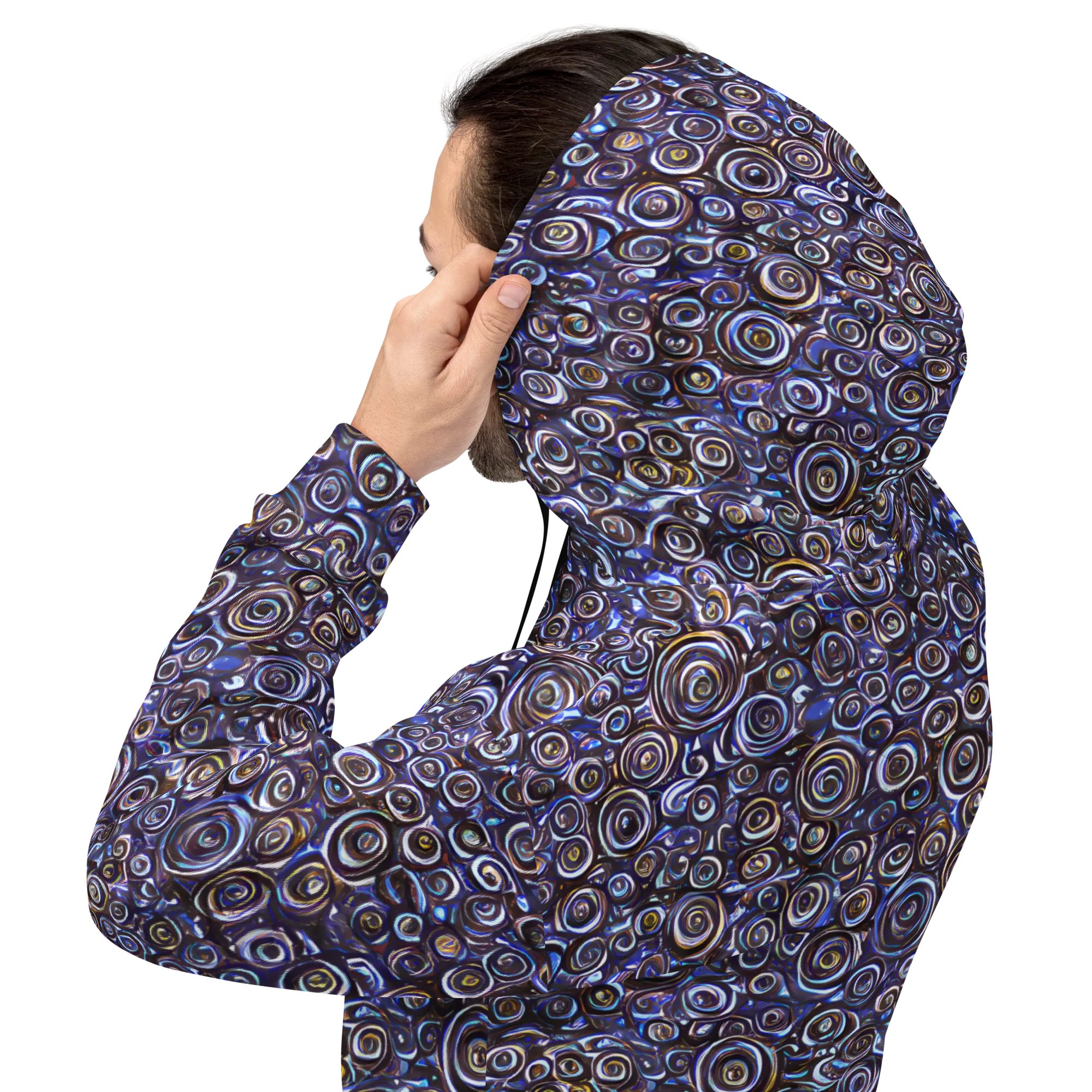 Midnight Spirals on Hoodie — Back