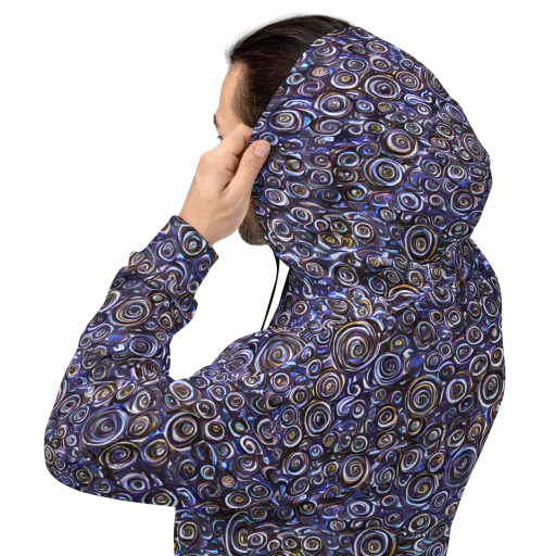 Midnight Spirals on a Hoodie