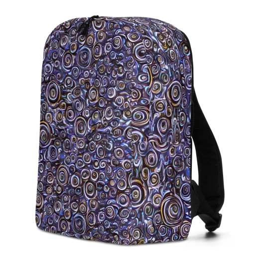 Midnight Spirals on a Minimalist Backpack