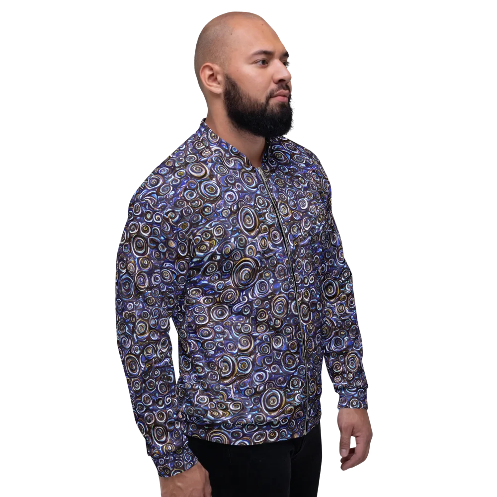 Midnight Spirals on Bomber Jacket — Right