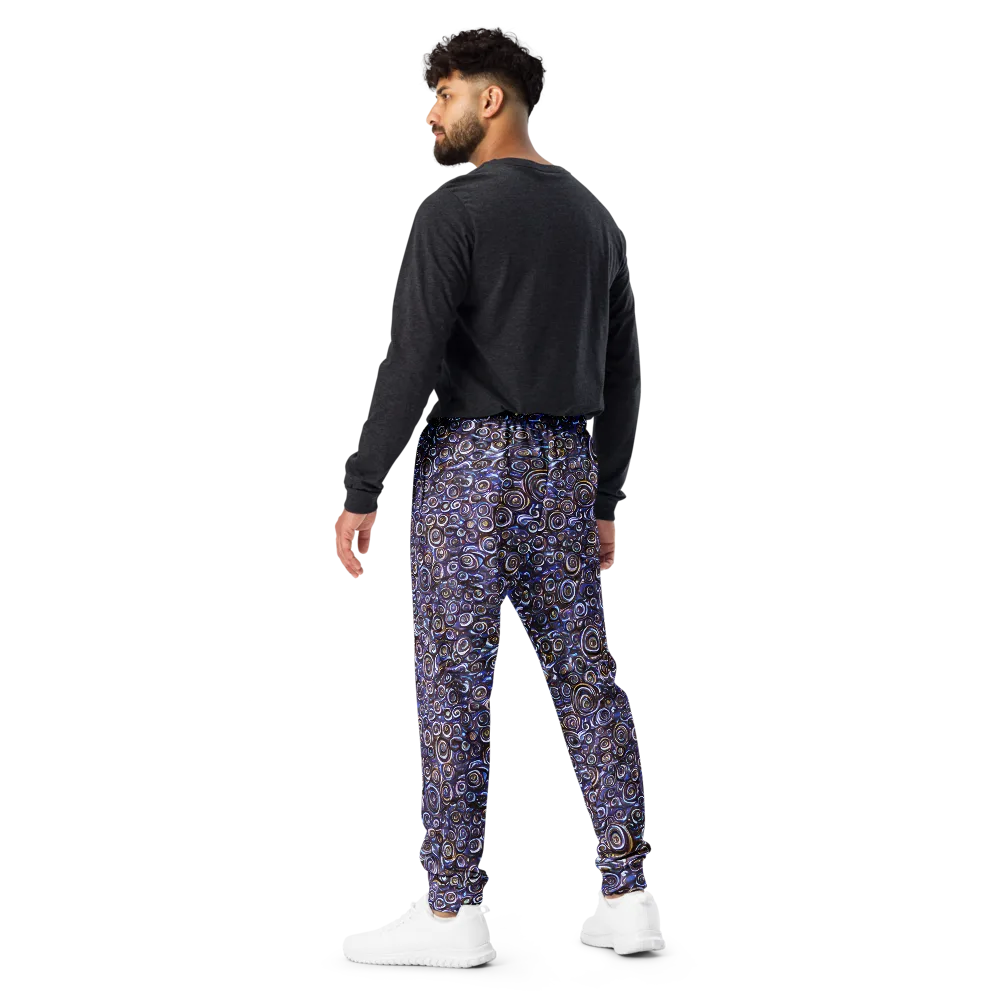 Midnight Spirals on Men's Joggers — Back