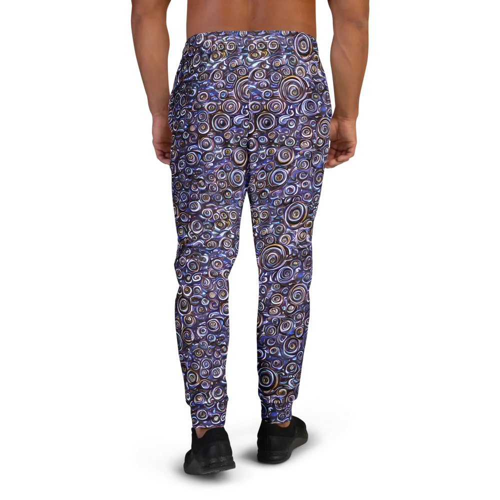 Midnight Spirals on Men's Joggers — Back