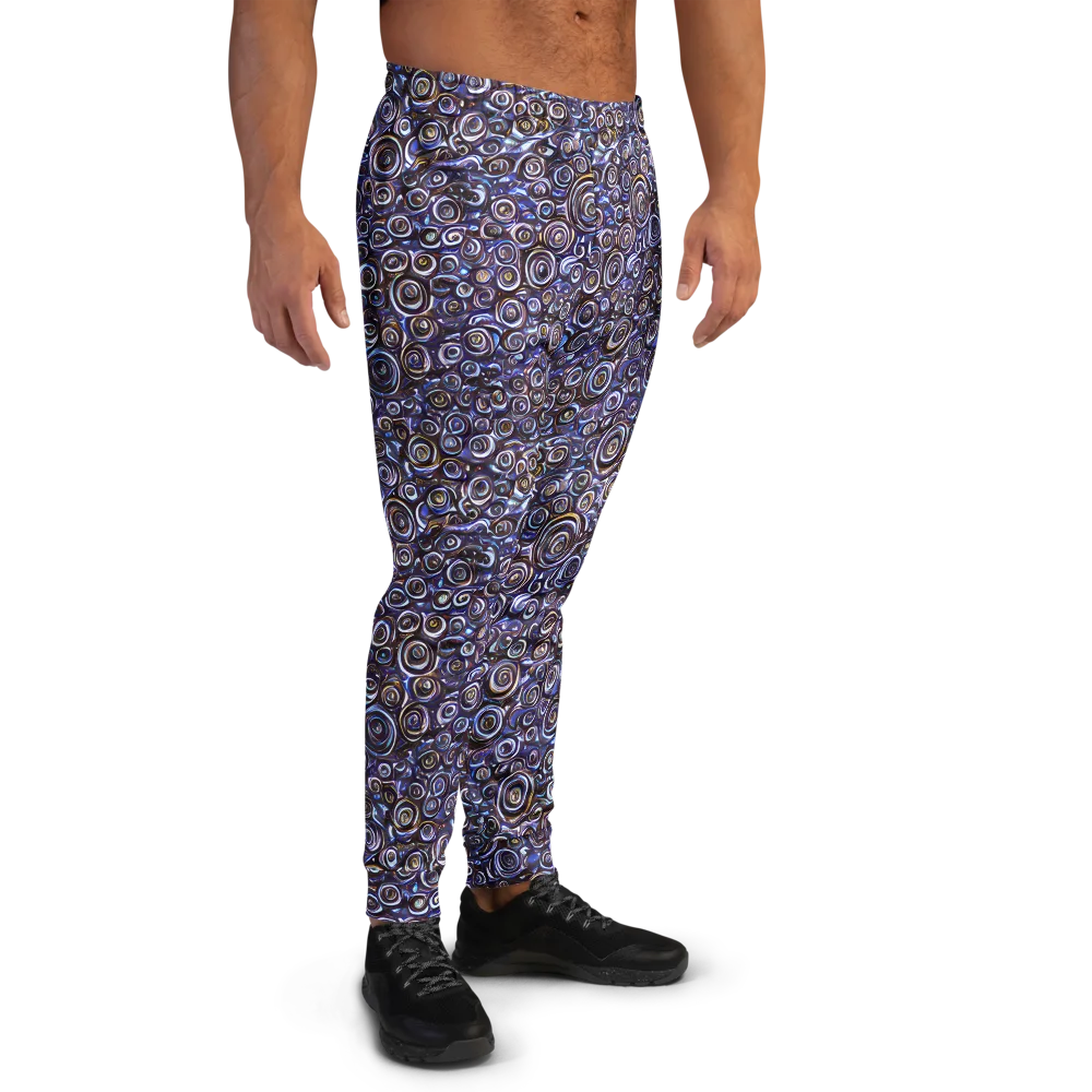 Midnight Spirals on Men's Joggers — Right